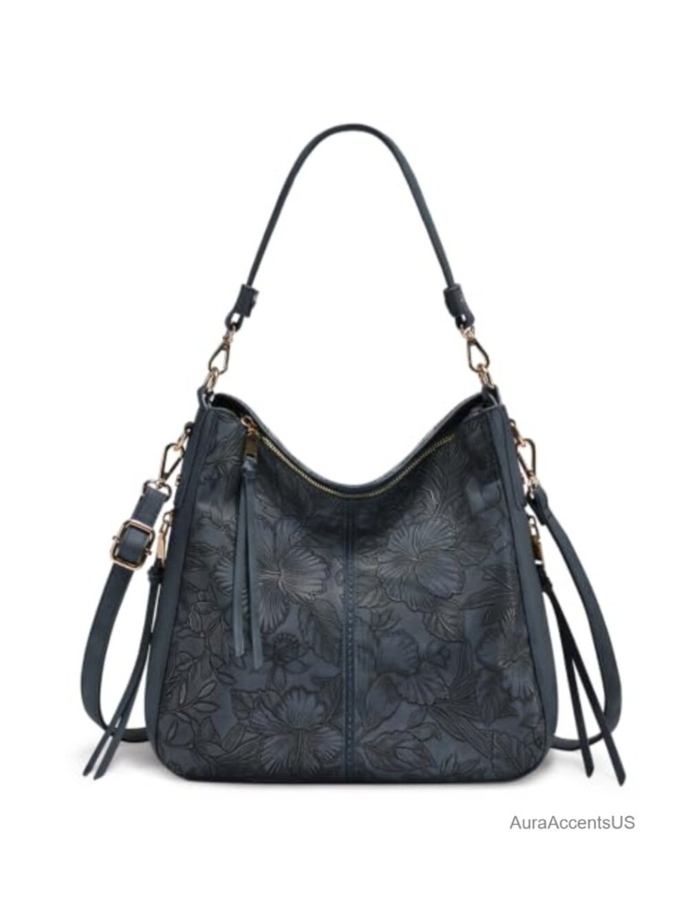 Anti-Scratch PU Leather Hobo Crossbody Bag Women Shoulder Purse
